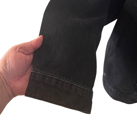 NWT Pilcro Anthropologie Black Denim Jacket Size XL 90s NEW 100% Cotton pockets - Picture 5 of 14